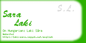 sara laki business card