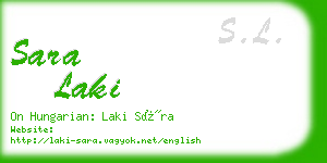 sara laki business card